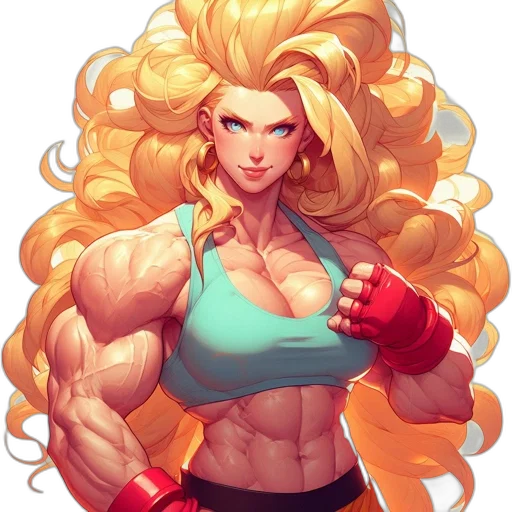 hair, comic book art, pixel art, concept art, anime, neon, confident, determined transparent PNG cut-out