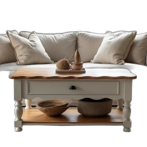 furniture, 3d render, photorealistic, earth tones, monochrome, golden, farmhouse, coffee transparent PNG cut-out