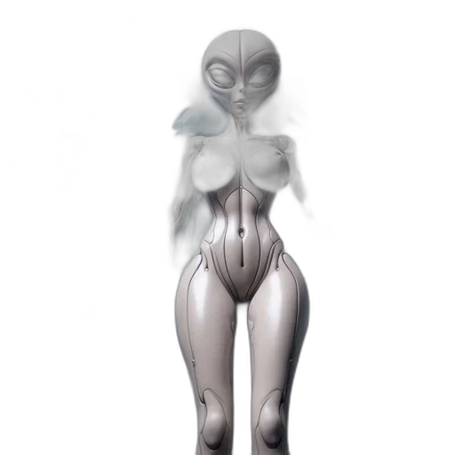 robot, creature, dress, mask, concept art, 3d render, fantasy art, comic book art transparent PNG cut-out