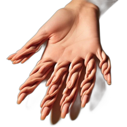 jewelry, hair, 3d render, photorealistic, earth tones, elongated, sculpture-like, hand transparent PNG cut-out