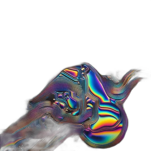 mask, dragon, hair, bottle, 3d render, vaporwave, photorealistic, concept art transparent PNG cut-out