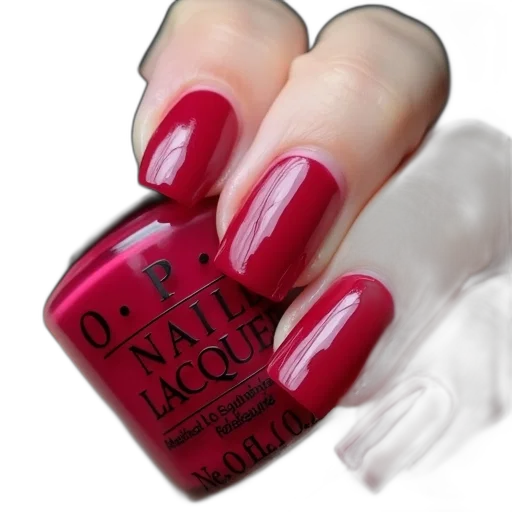 photorealistic, red, opi, nail, polish, want, give, someone transparent PNG cut-out