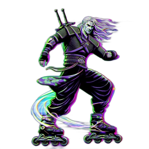 staff, concept art, vaporwave, cyberpunk, pixel art, neon, animated, figure transparent PNG cut-out