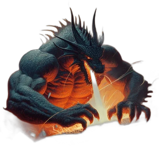 dragon, creature, animal, mask, concept art, fantasy art, 3d render, photorealistic transparent PNG cut-out