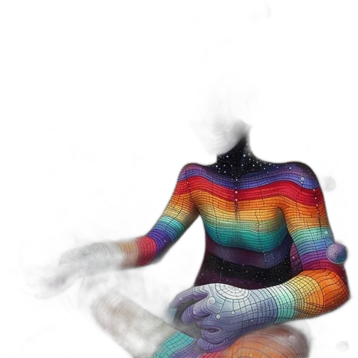 dress, jacket, robot, hair, 3d render, concept art, photorealistic, vaporwave transparent PNG cut-out