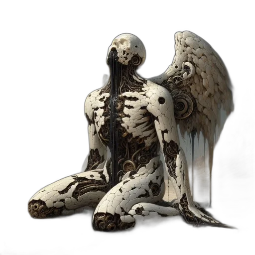 creature, robot, animal, dragon, concept art, fantasy art, 3d render, photorealistic transparent PNG cut-out