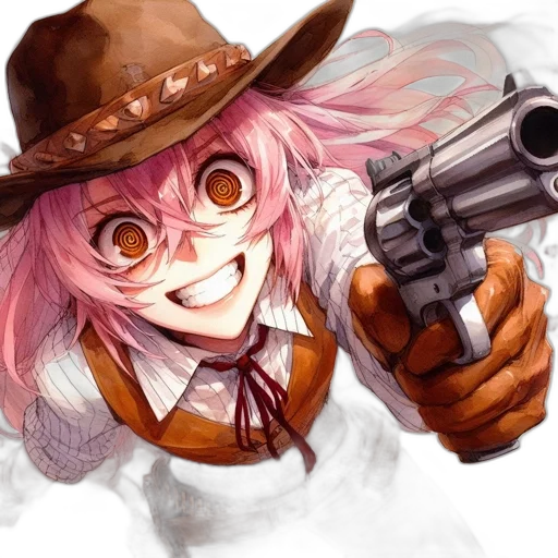 weapon, hat, animal, staff, anime, concept art, watercolor, photorealistic transparent PNG cut-out
