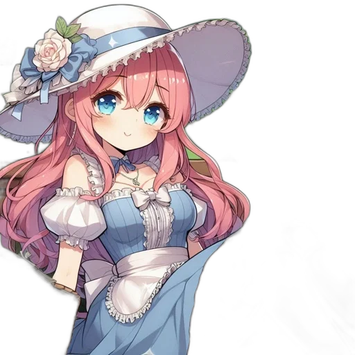 hat, staff, dress, crown, anime, pixel art, fantasy art, concept art transparent PNG cut-out