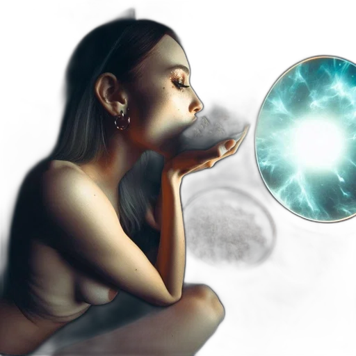 jewelry, mask, concept art, fantasy art, photorealistic, comic book art, outer space, neon lights transparent PNG cut-out