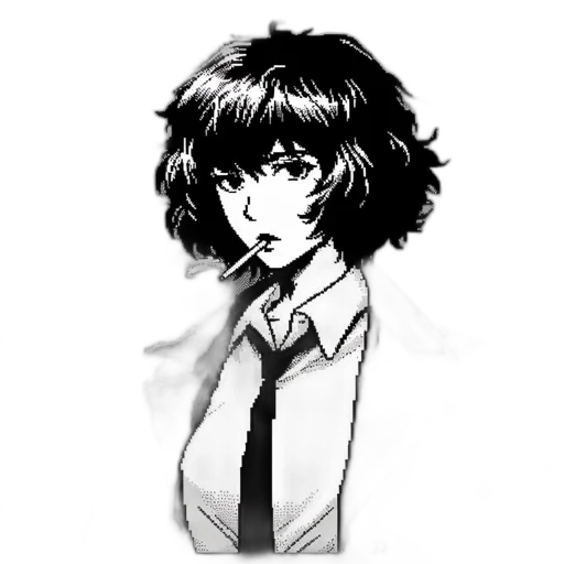 face, staff, jacket, creature, anime, comic book art, cartoon, concept art transparent PNG cut-out