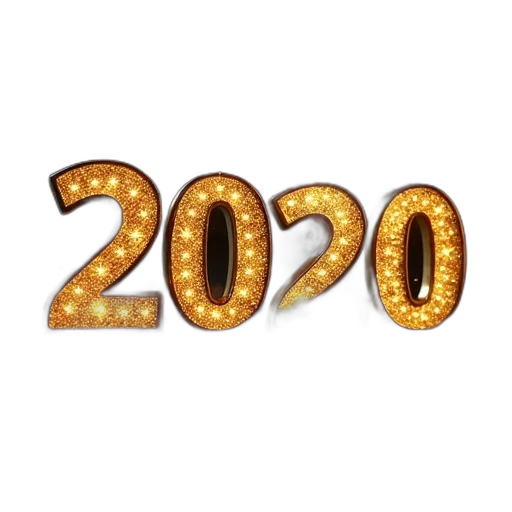 3d render, 2020, happy, new transparent PNG cut-out