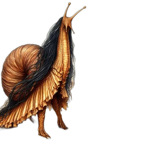 hair, dragon, animal, creature, concept art, fantasy art, photorealistic, watercolor transparent PNG cut-out