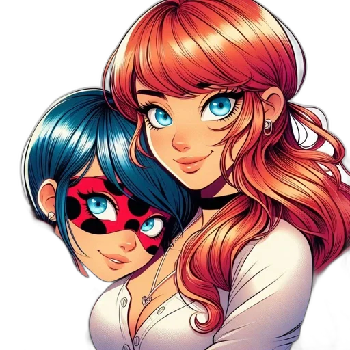 comic book art, anime, cartoon, concept art, red, colorful, blue, two transparent PNG cut-out