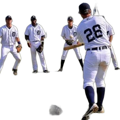 baseball, player, number, his, jersey, holding, bat transparent PNG cut-out