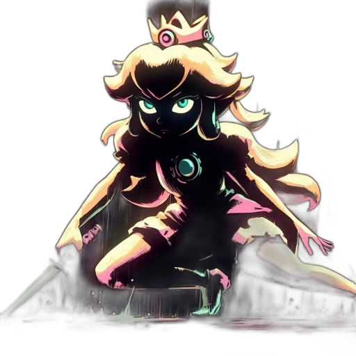 crown, mask, creature, dress, concept art, pixel art, anime, watercolor transparent PNG cut-out