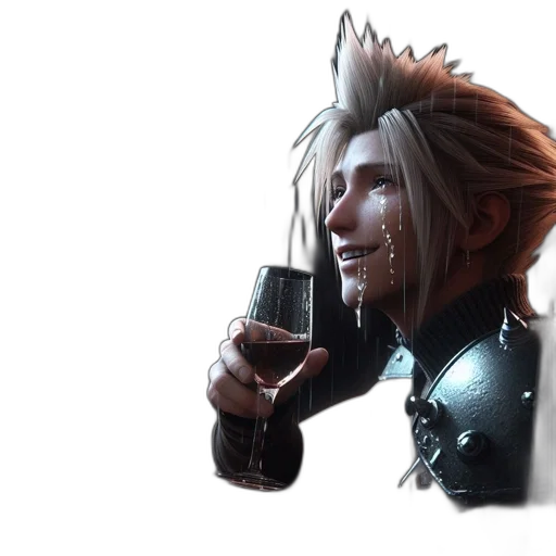 bottle, face, hair, robot, concept art, 3d render, cyberpunk, fantasy art transparent PNG cut-out