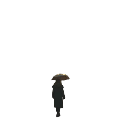 umbrella, hat, staff, jacket, concept art, pixel art, 3d render, anime transparent PNG cut-out