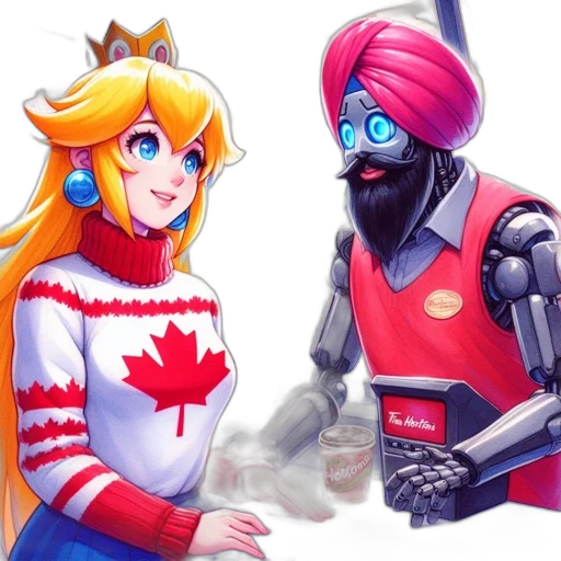 robot, concept art, comic book art, pixel art, fantasy art, female, character, crown transparent PNG cut-out