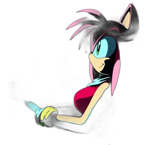 staff, hair, cartoon, concept art, 3d render, anime, neon, animated transparent PNG cut-out