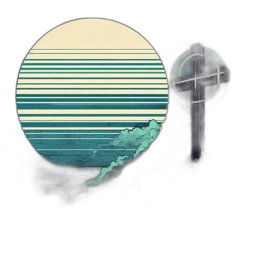 umbrella, weapon, staff, sword, vaporwave, pixel art, concept art, 3d render transparent PNG cut-out