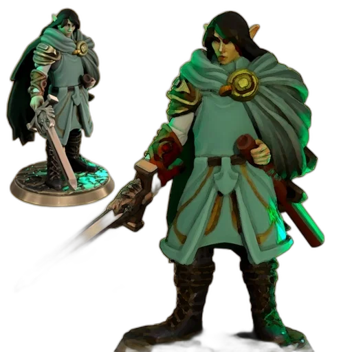 concept art, fantasy art, 3d render, pixel art, green, dark, detailed, miniature transparent PNG cut-out