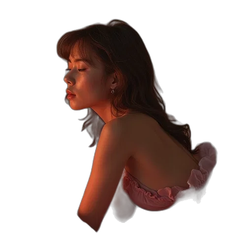 face, jewelry, creature, dress, photorealistic, 3d render, oil painting, concept art transparent PNG cut-out