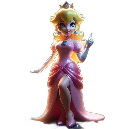 dress, staff, concept art, 3d render, fantasy art, pixel art, animated, princess transparent PNG cut-out