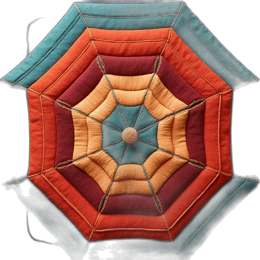 umbrella, jacket, furniture, jewelry, 3d render, colorful, red, octagon transparent PNG cut-out
