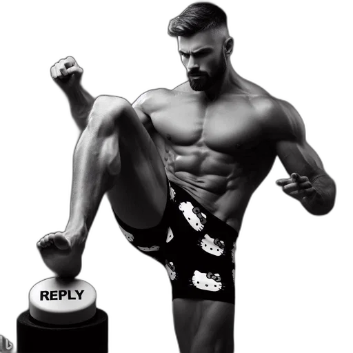 photorealistic, concept art, cartoon, fantasy art, muscular, man, executes, combat transparent PNG cut-out