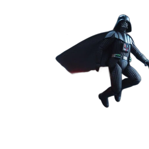 3d render, concept art, comic book art, outer space, darth, vader, comically, wields transparent PNG cut-out