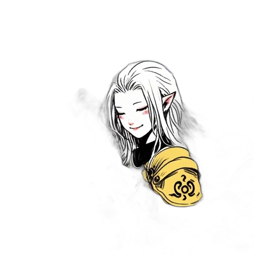 mask, staff, dragon, hair, fantasy art, concept art, pixel art, anime transparent PNG cut-out