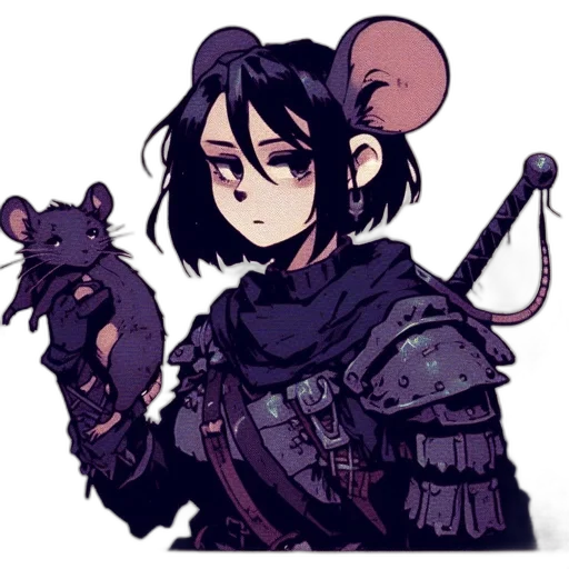 staff, weapon, animal, concept art, cyberpunk, pixel art, fantasy art, dark transparent PNG cut-out