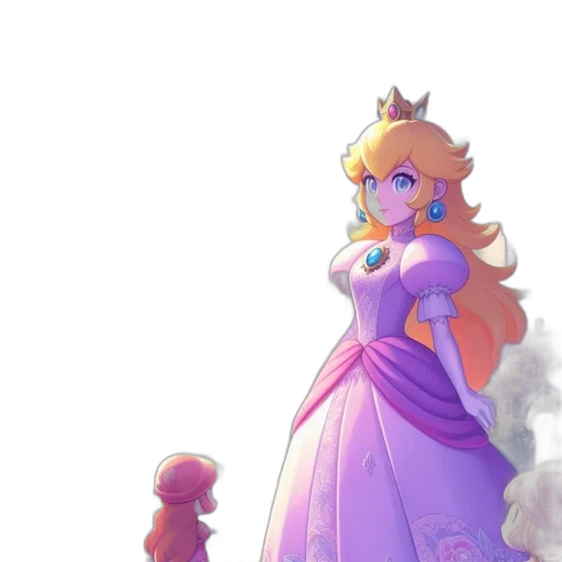 dress, crown, staff, weapon, concept art, pixel art, 3d render, fantasy art transparent PNG cut-out