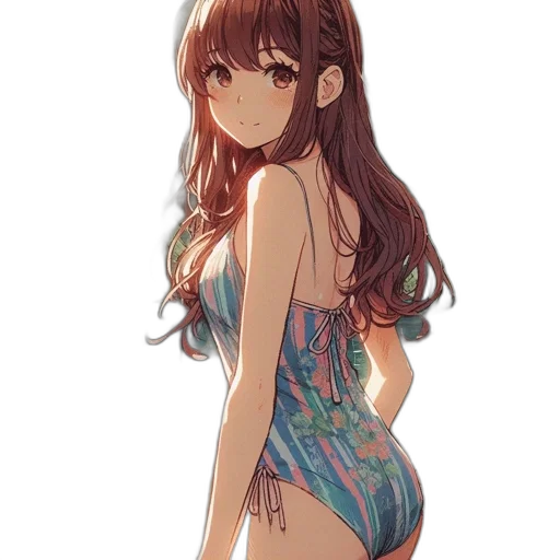 dress, creature, staff, anime, pixel art, concept art, fantasy art, beach transparent PNG cut-out