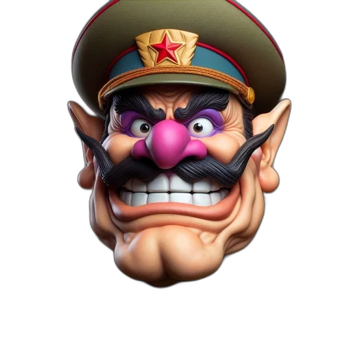 face, mask, crown, hat, 3d render, concept art, photorealistic, cartoon transparent PNG cut-out
