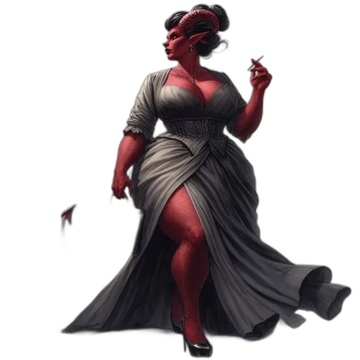dress, staff, dragon, concept art, fantasy art, pixel art, 3d render, red transparent PNG cut-out