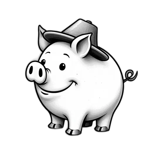 animal, 3d render, concept art, cartoon, photorealistic, stylized, black, white transparent PNG cut-out