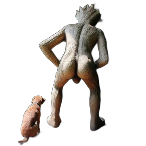 creature, animal, robot, furniture, 3d render, concept art, photorealistic, forest transparent PNG cut-out