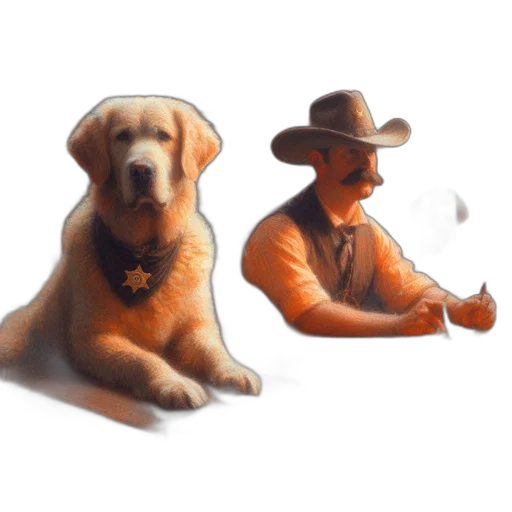 hat, animal, staff, oil painting, photorealistic, pixel art, concept art, fire transparent PNG cut-out