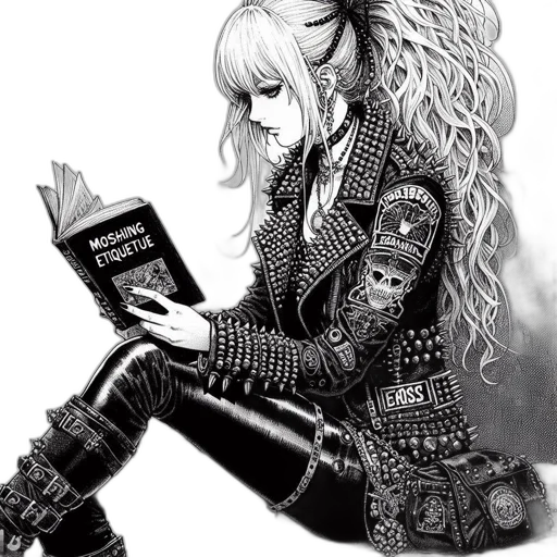 jacket, weapon, dragon, sword, fantasy art, comic book art, cyberpunk, pencil sketch transparent PNG cut-out
