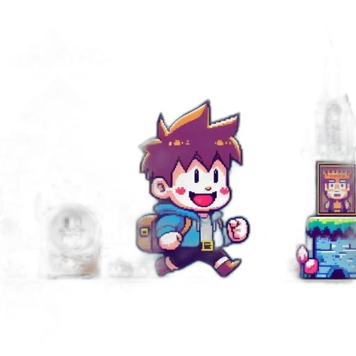 pixel art, concept art, 3d render, fantasy art, outer space, 8-bit, art, depicts transparent PNG cut-out