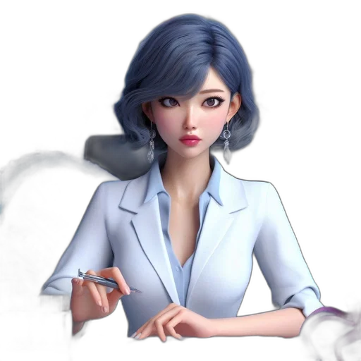 staff, concept art, photorealistic, 3d render, fantasy art, blue, pastel, monochrome transparent PNG cut-out