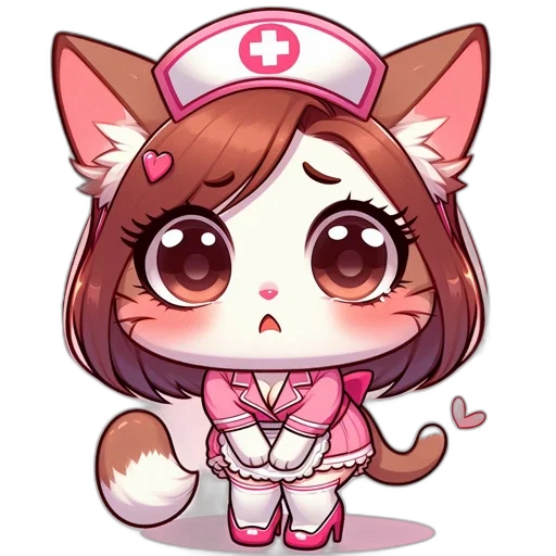 staff, anime, pixel art, cartoon, concept art, anime-styled, anthropomorphic, cat-character transparent PNG cut-out
