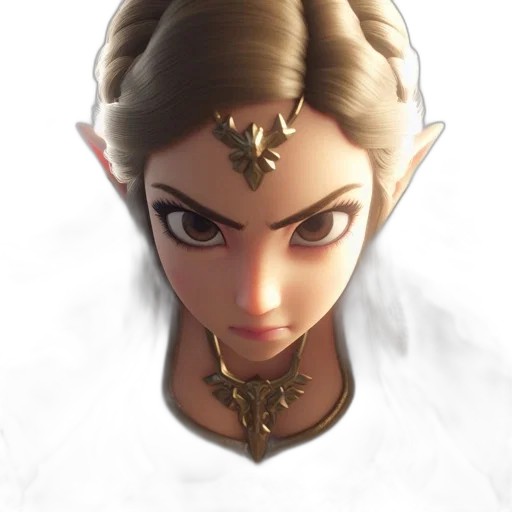 crown, face, staff, jewelry, concept art, fantasy art, 3d render, photorealistic transparent PNG cut-out
