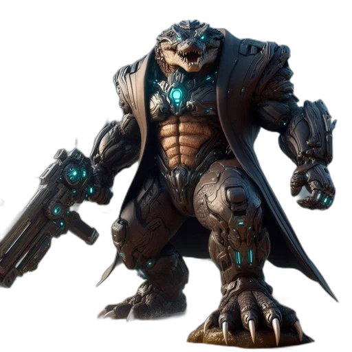 weapon, creature, robot, concept art, 3d render, fantasy art, enormous, armored transparent PNG cut-out