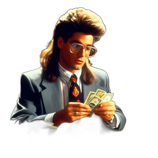 jacket, vaporwave, pixel art, concept art, comic book art, office, air, success transparent PNG cut-out