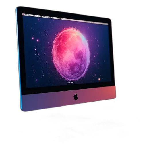 3d render, vaporwave, outer space, colorful transparent PNG cut-out