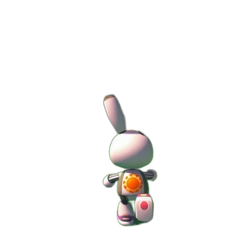 robot, staff, animal, weapon, 3d render, pixel art, concept art, vaporwave transparent PNG cut-out