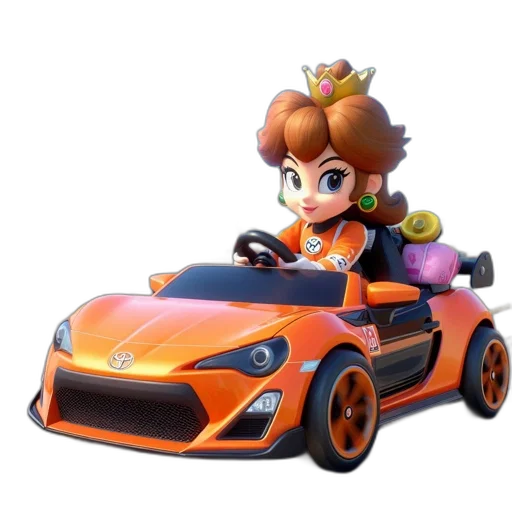 car, 3d render, concept art, illustrated, scene, features, regal, animated transparent PNG cut-out