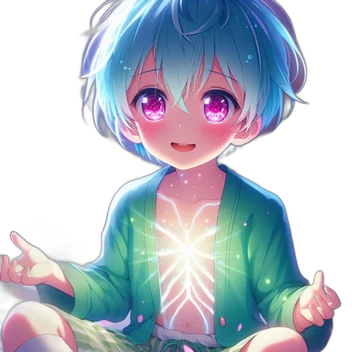 creature, robot, weapon, staff, anime, pixel art, vaporwave, concept art transparent PNG cut-out